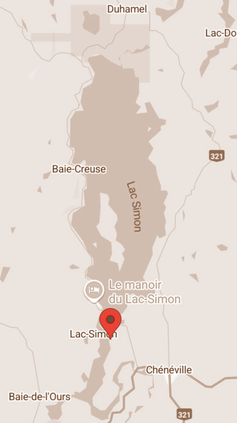 Carte du Lac Simon